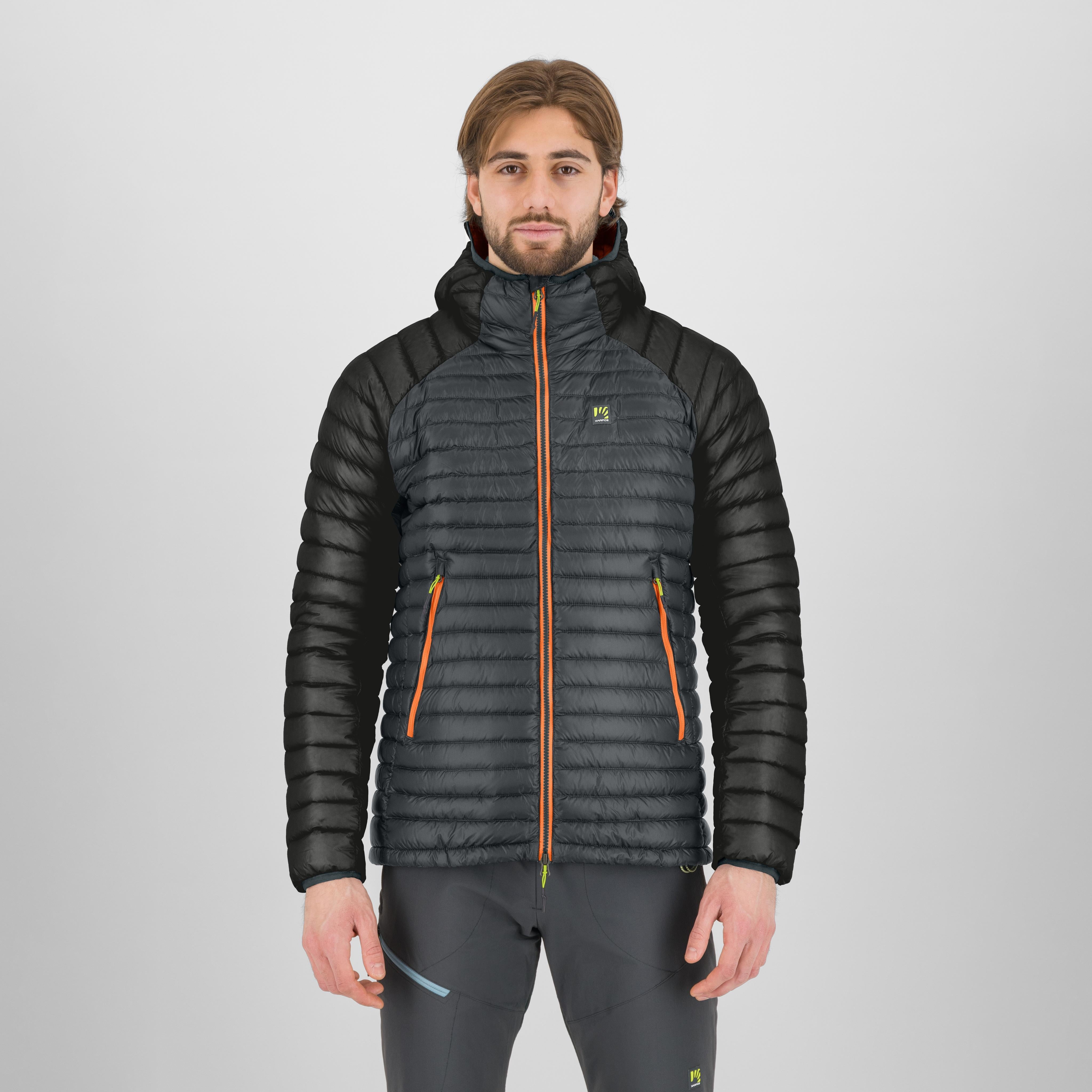 Alagna down jacket - woodl.gray/vibr.orange - karpos