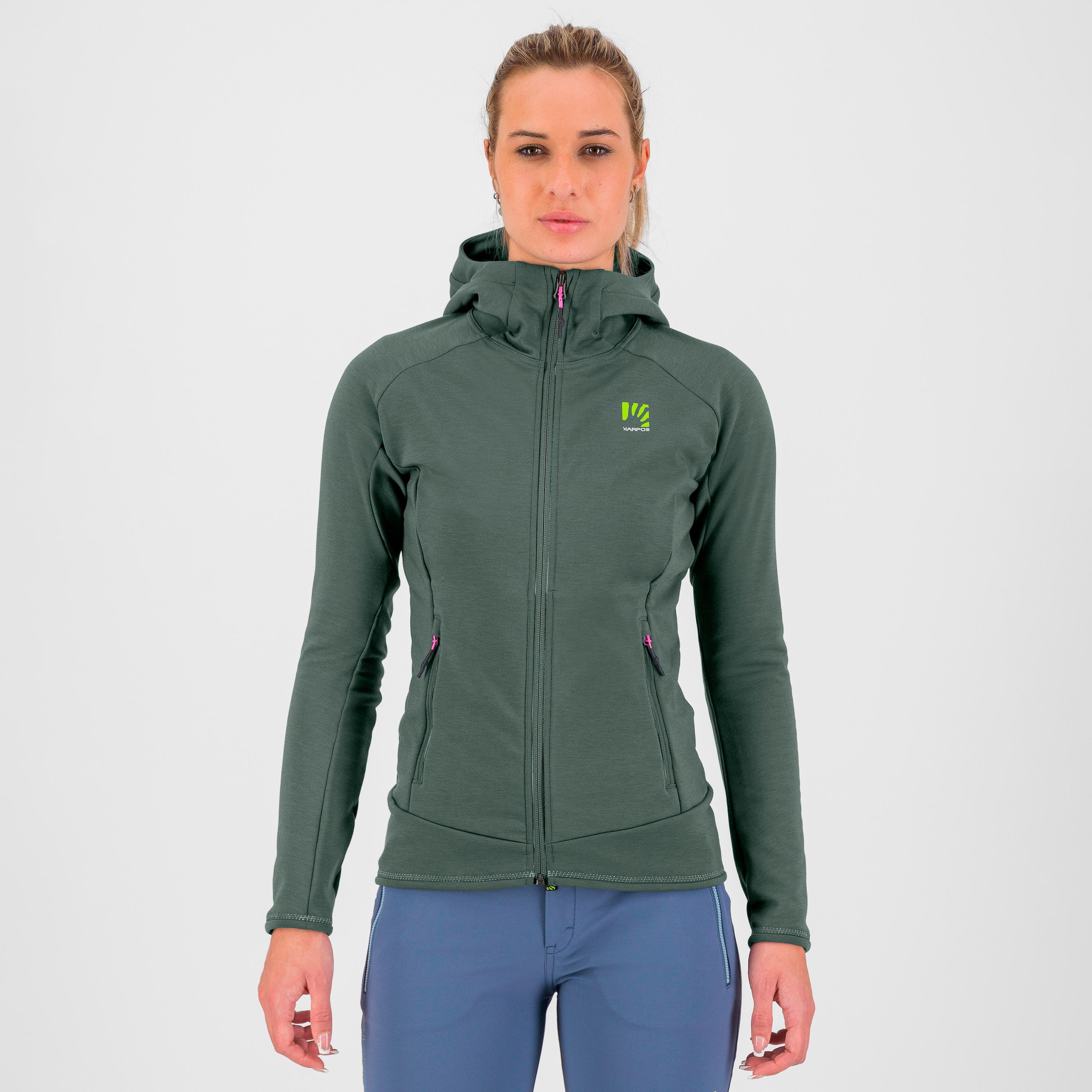 Mezzodi hoodie w fleece - duck green - karpos